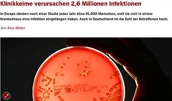 Klinikkeime verursachen jÃ¤hrlich 500.000 Infektionen in Deutschland